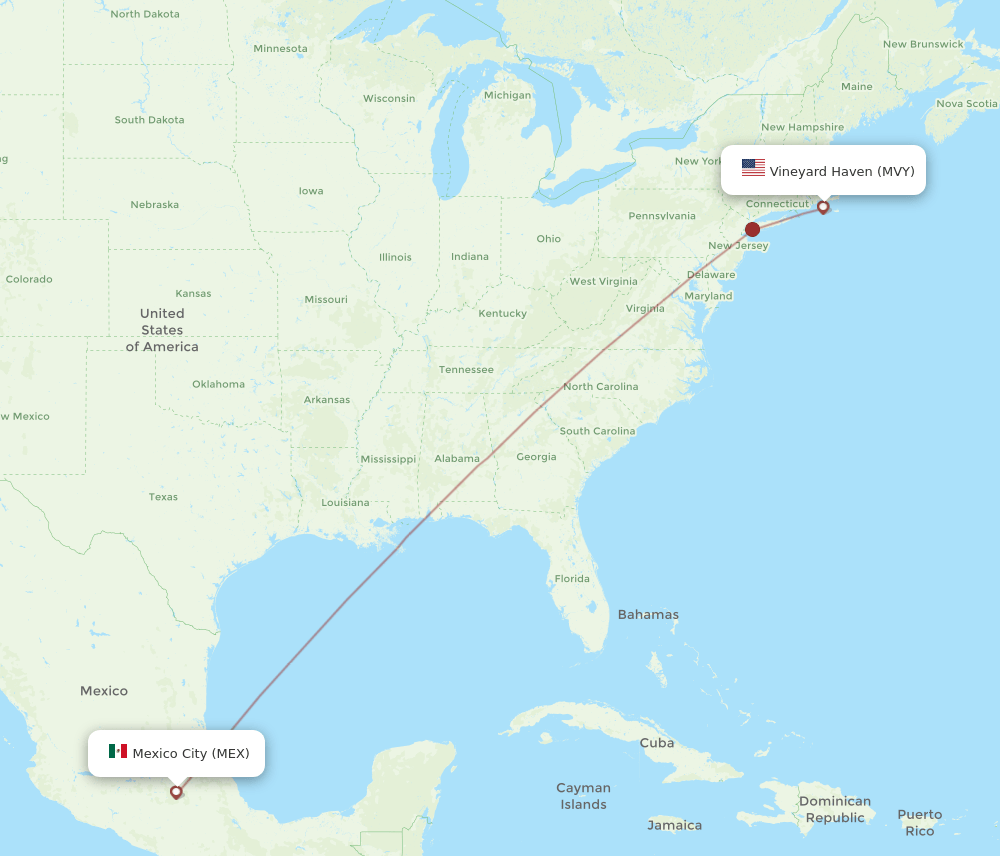 MEX-MVY flight routes