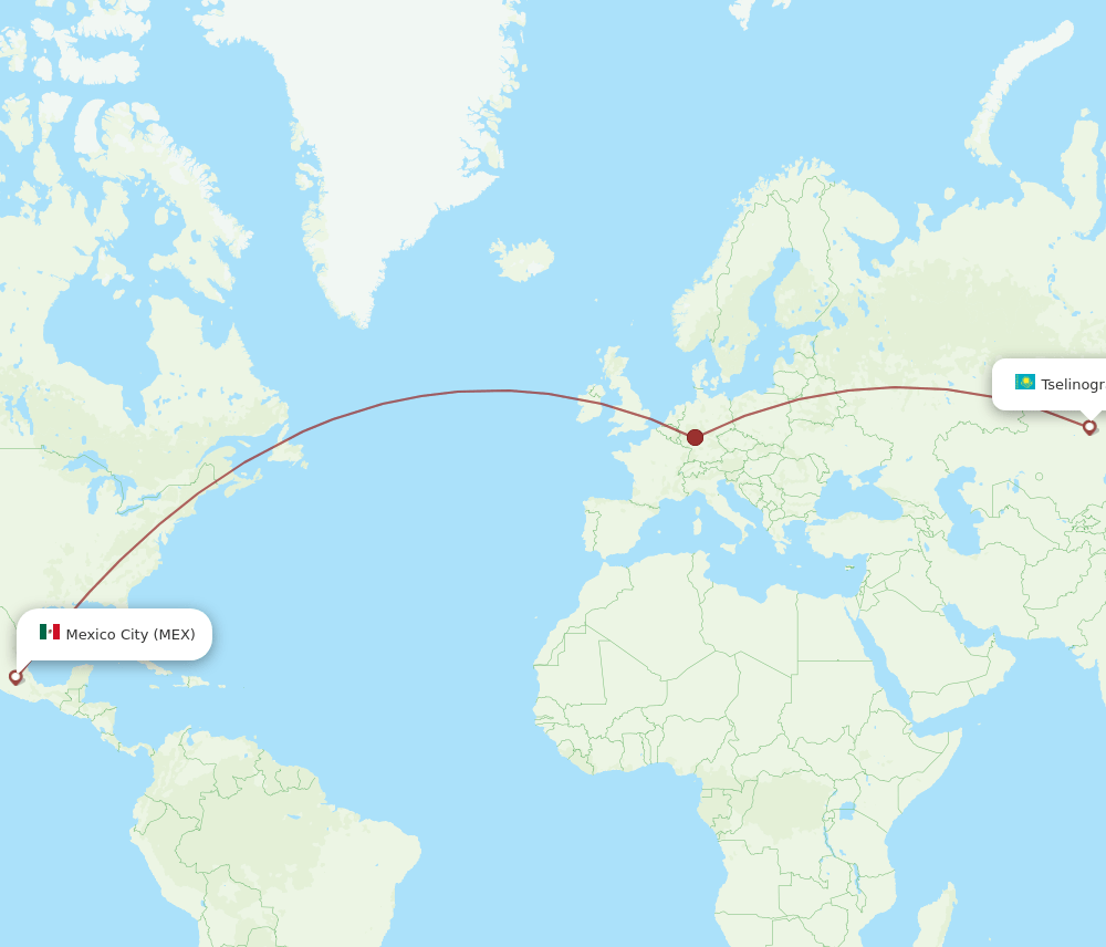 MEX-NQZ flight routes