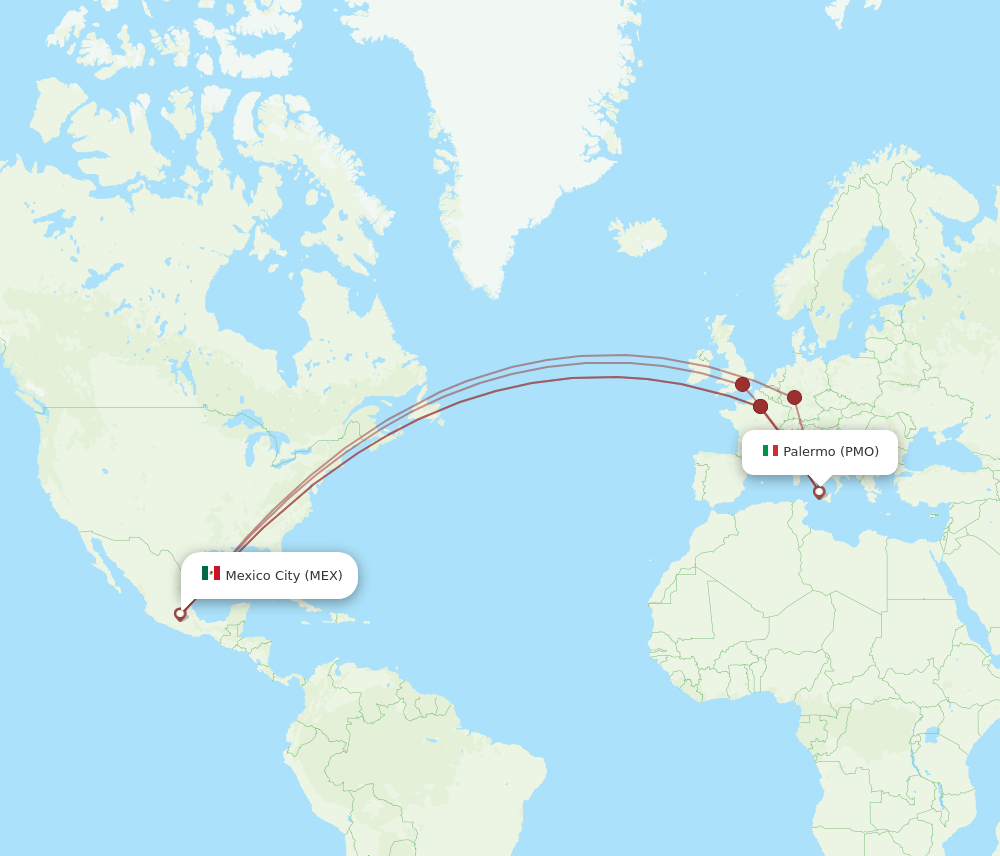 MEX-PMO flight routes