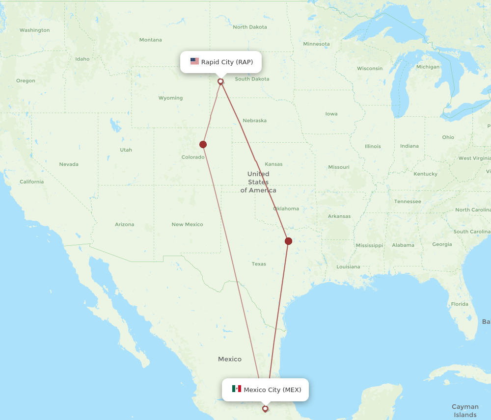 MEX-RAP flight routes