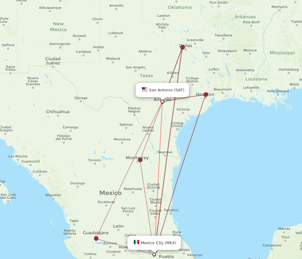 MEX-SAT flight routes