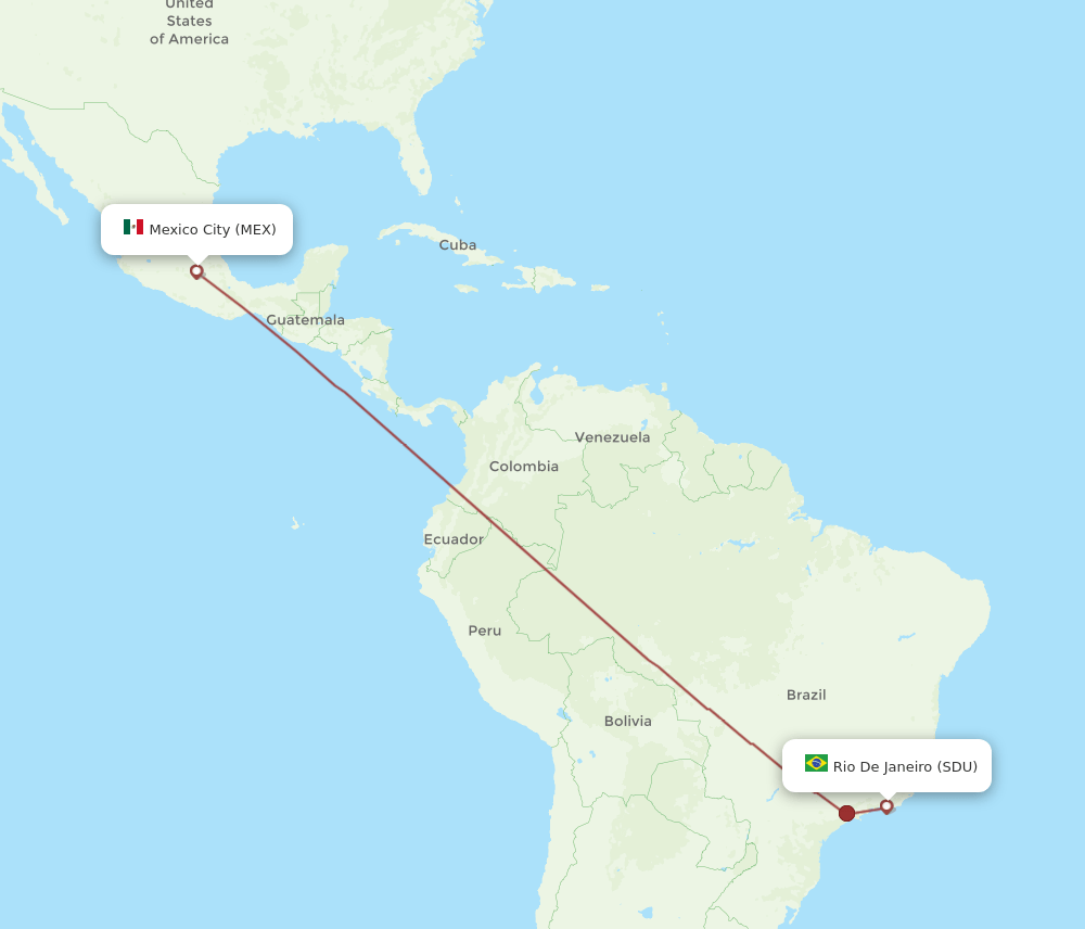 MEX-SDU flight routes