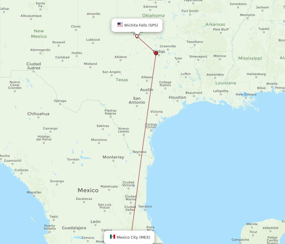 MEX-SPS flight routes