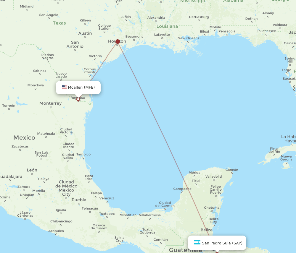 MFE-SAP flight routes