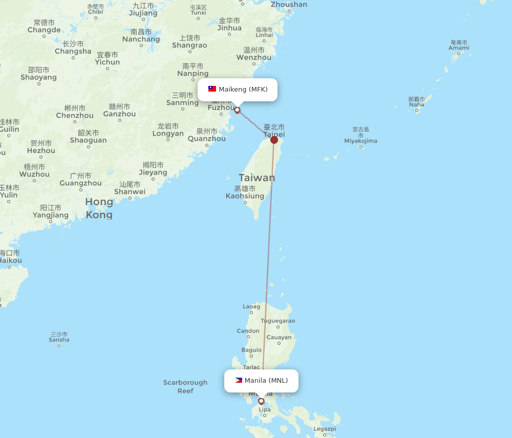 MFK-MNL flight routes