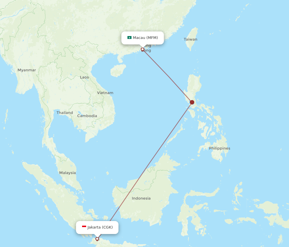MFM-CGK flight routes