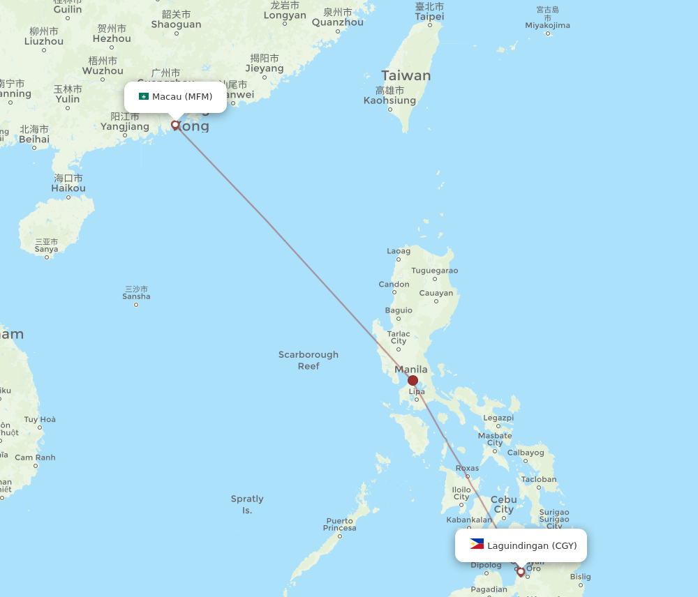 MFM-CGY flight routes