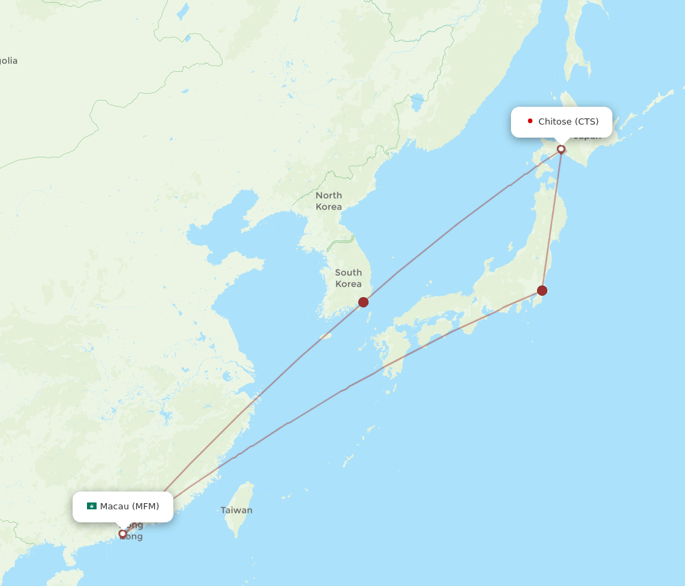MFM-CTS flight routes