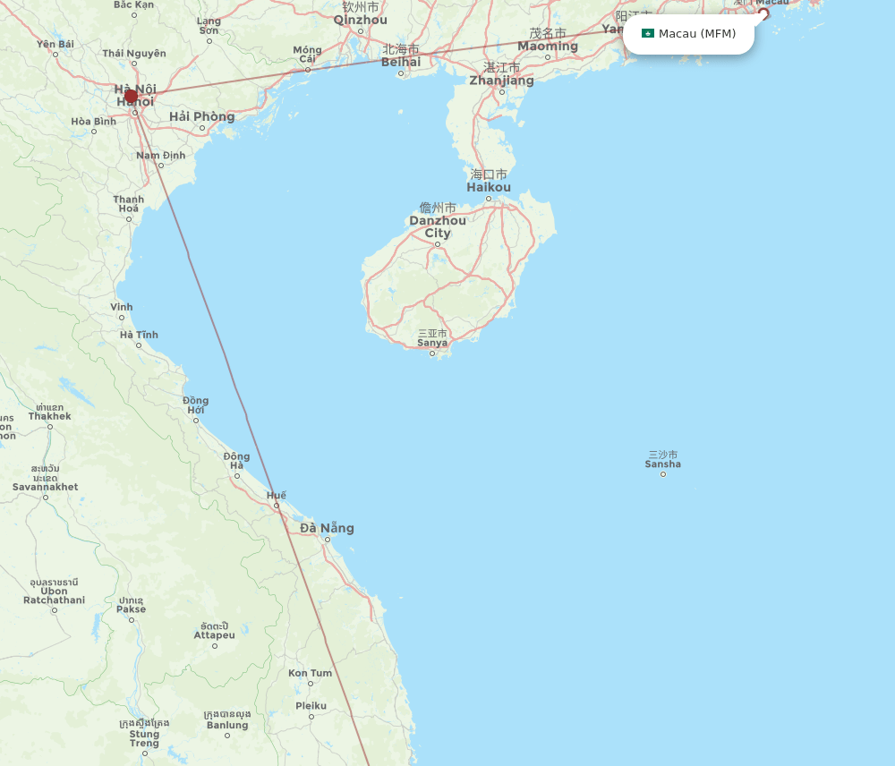 MFM-CXR flight routes