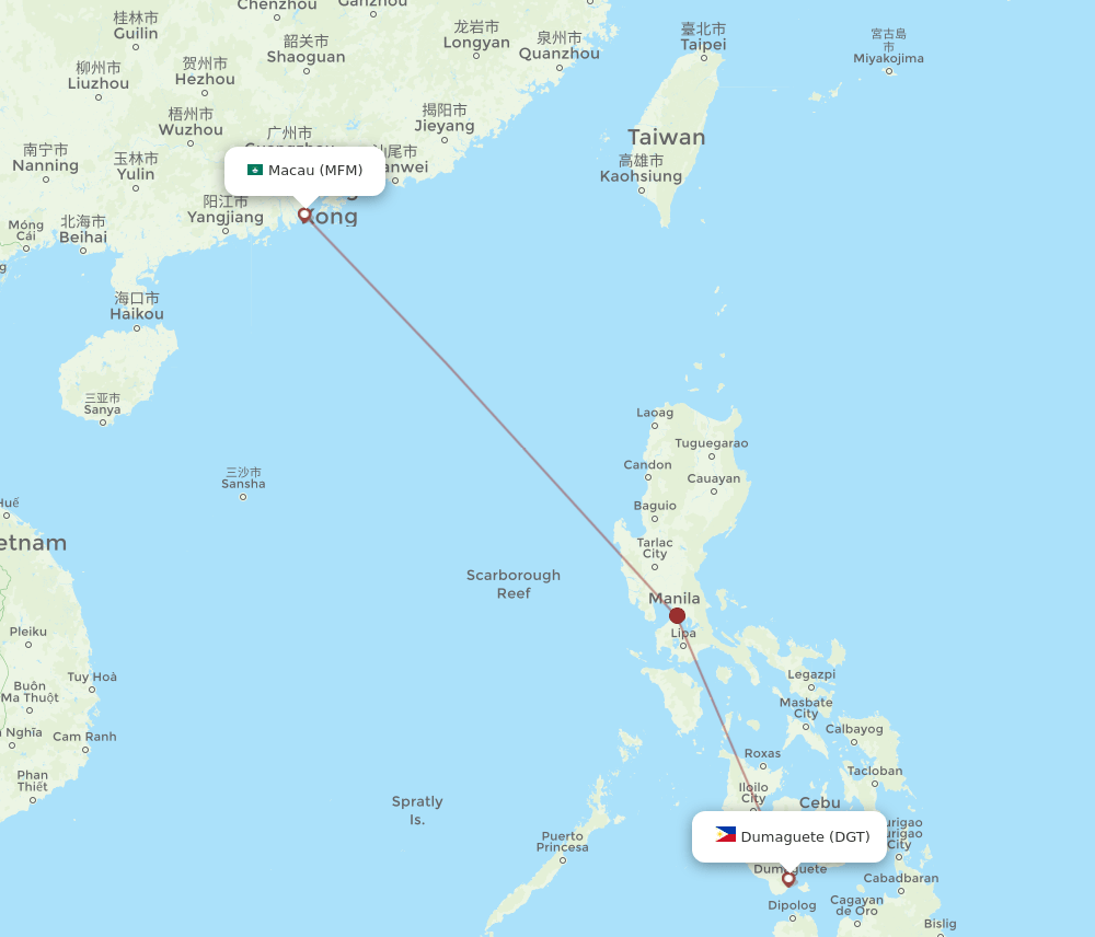 MFM-DGT flight routes
