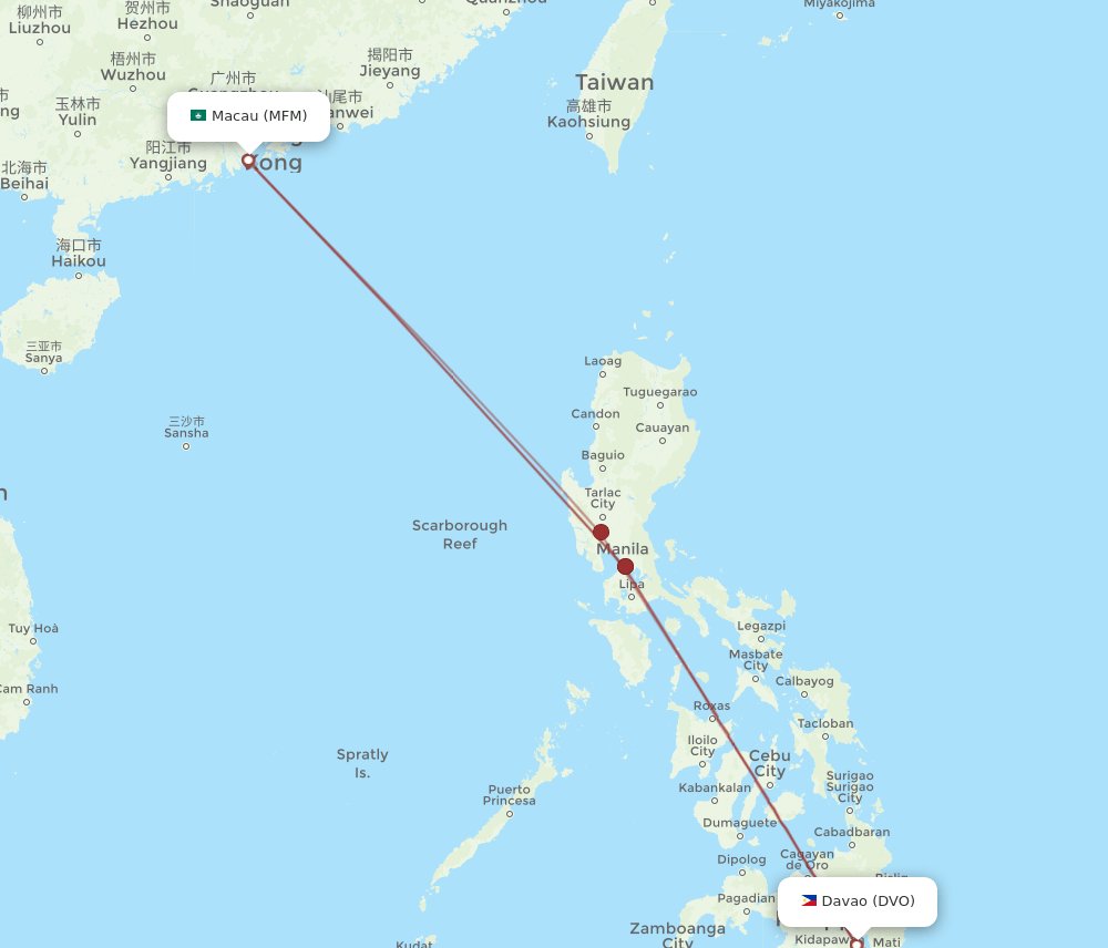 MFM-DVO flight routes