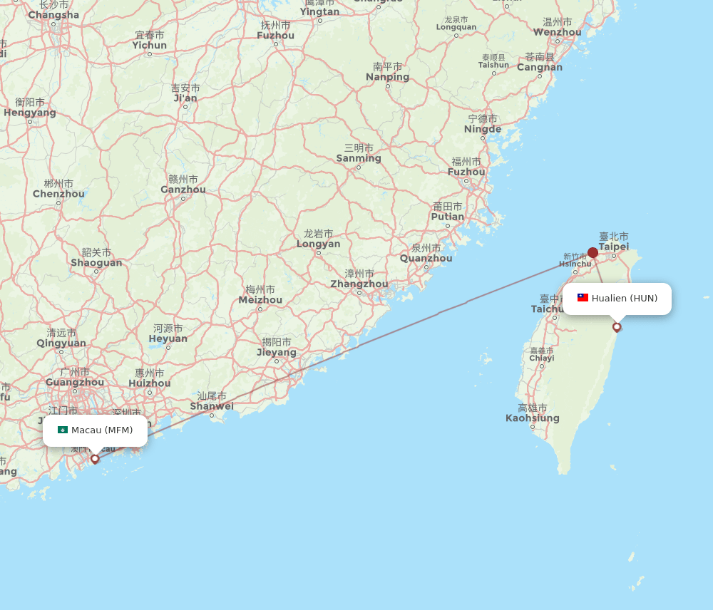 MFM-HUN flight routes