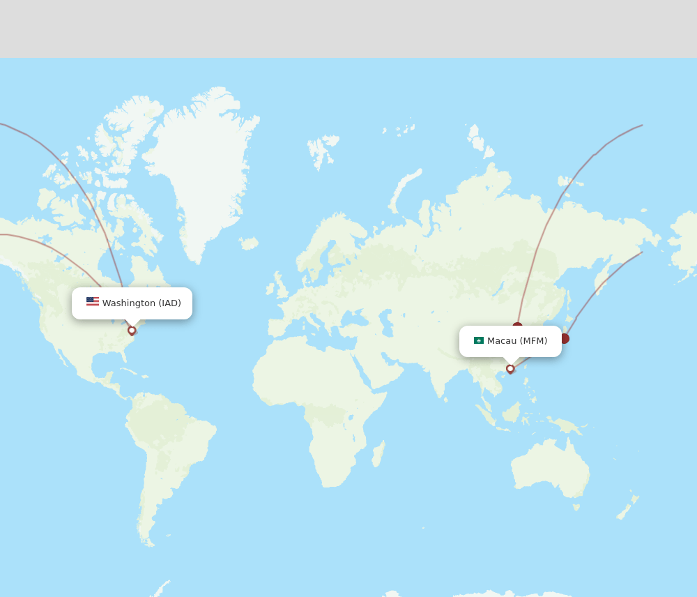 MFM-IAD flight routes