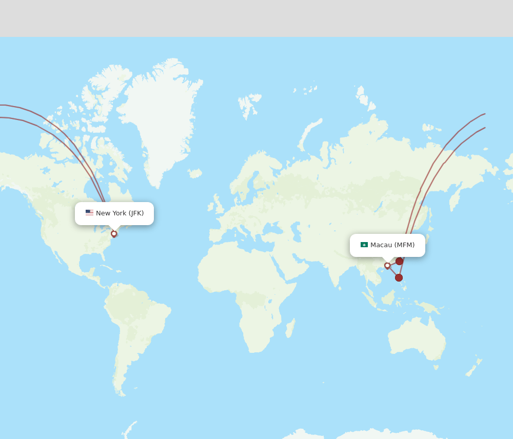 MFM-JFK flight routes