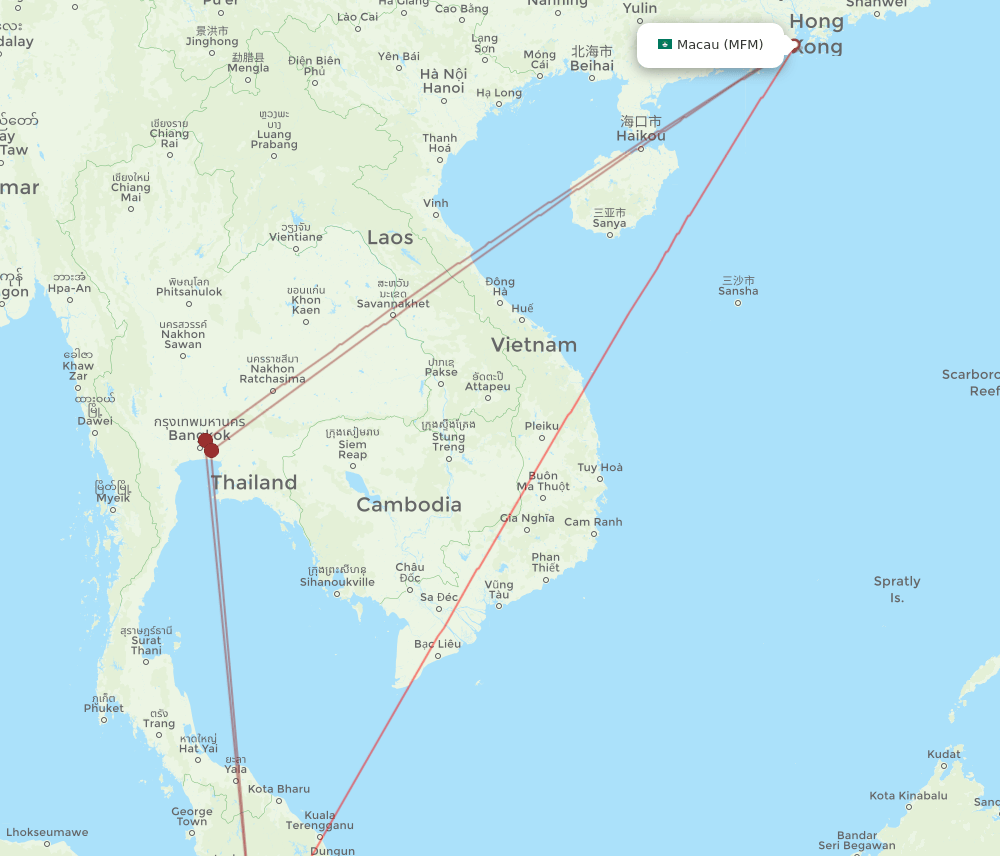 MFM-KUL flight routes