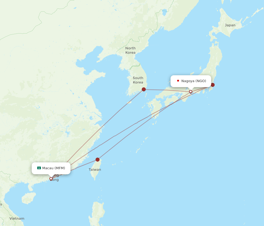 MFM-NGO flight routes