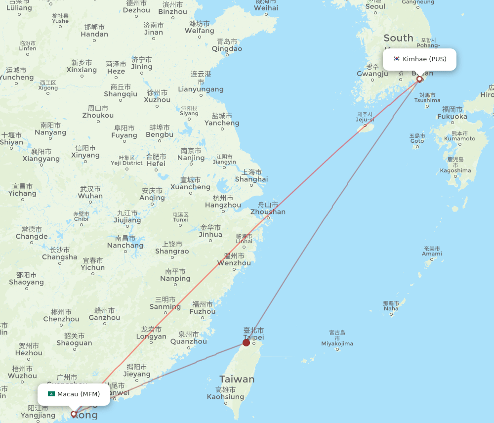 MFM-PUS flight routes