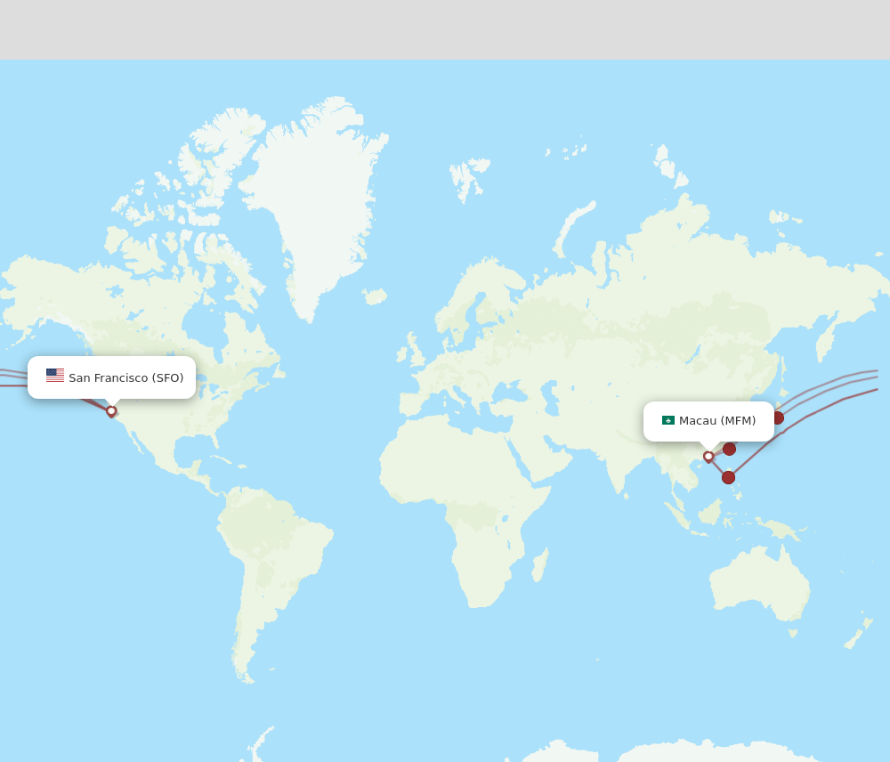 MFM-SFO flight routes