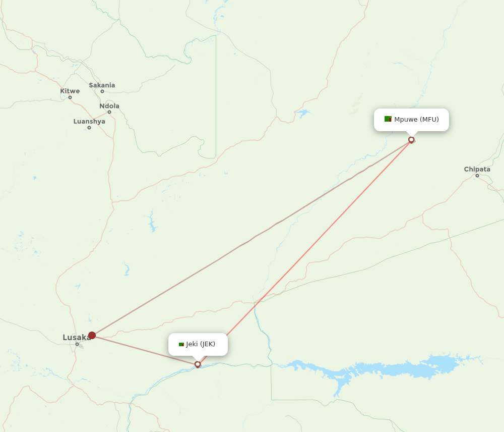 MFU-JEK flight routes