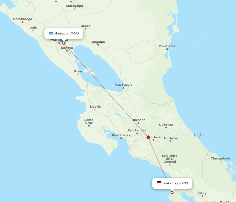 MGA-DRK flight routes