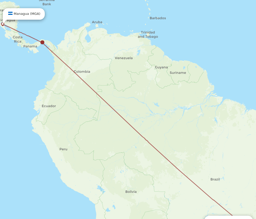 MGA-GIG flight routes