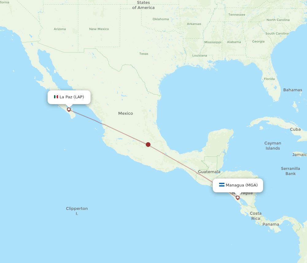 MGA-LAP flight routes
