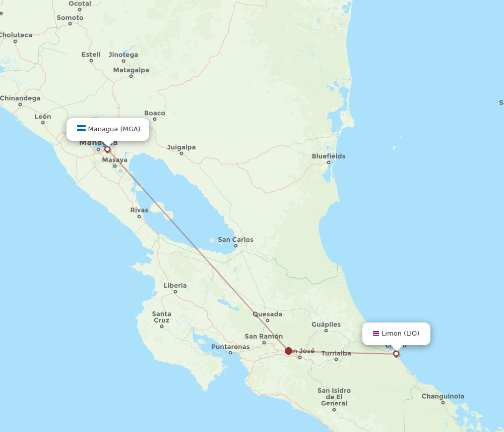 MGA-LIO flight routes