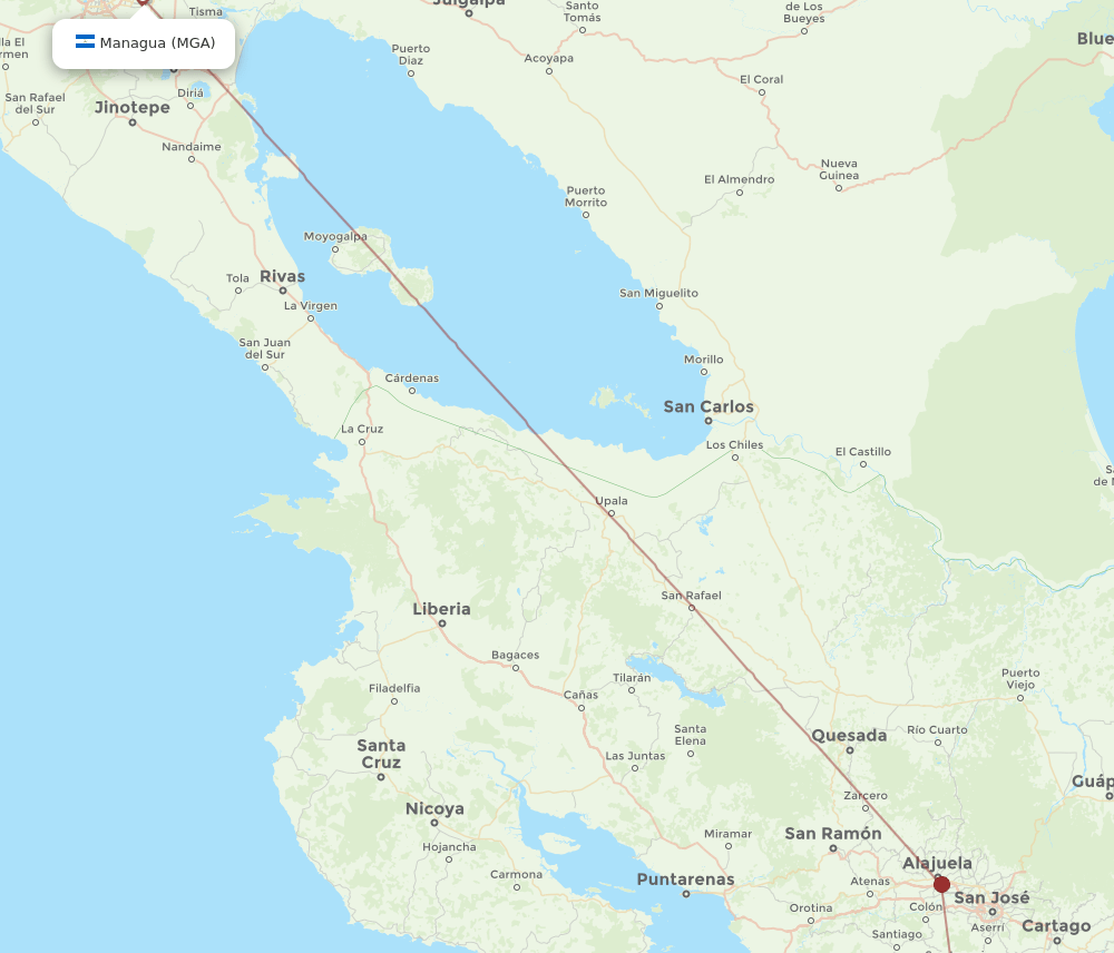 MGA-XQP flight routes