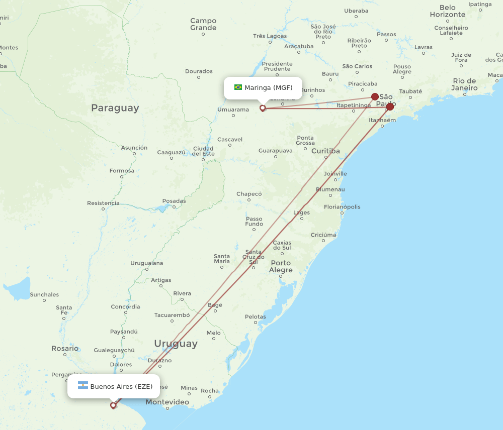 MGF to EZE flights and routes map