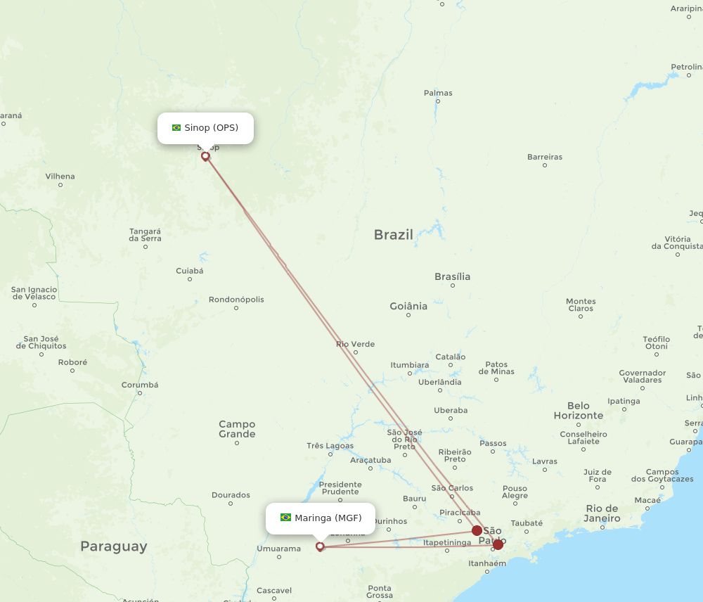 MGF-OPS flight routes