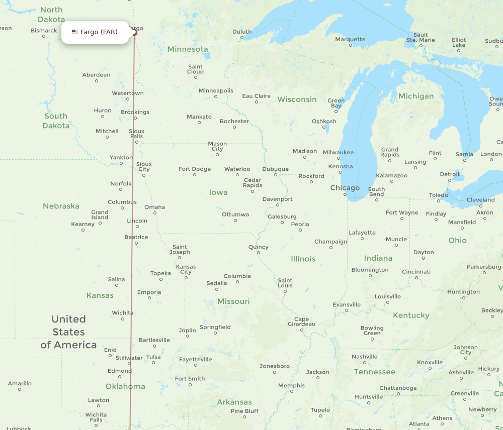 MGM-FAR flight routes
