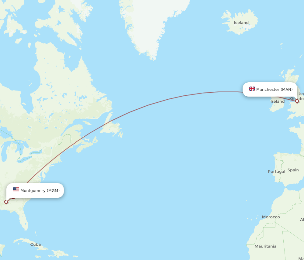 MGM-MAN flight routes