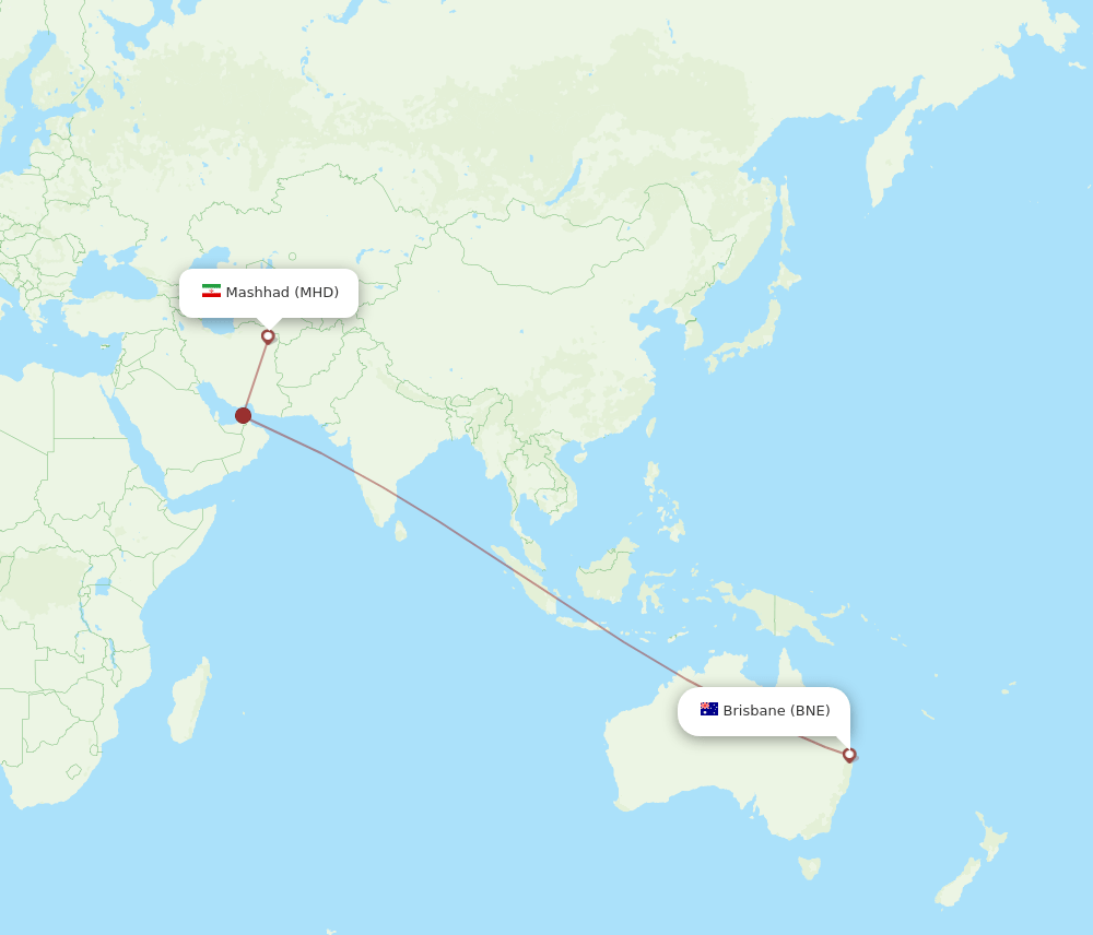 MHD-BNE flight routes