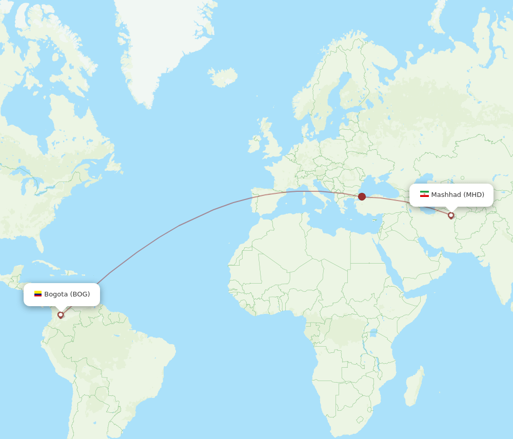 MHD-BOG flight routes