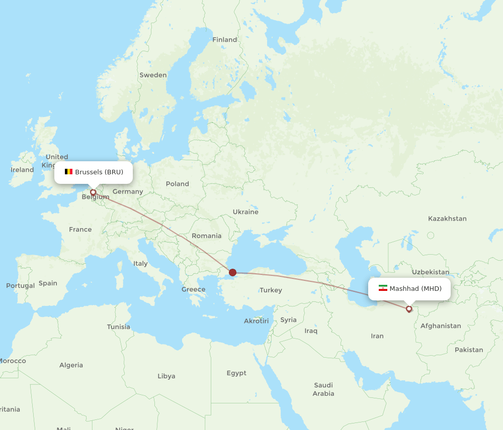 MHD-BRU flight routes