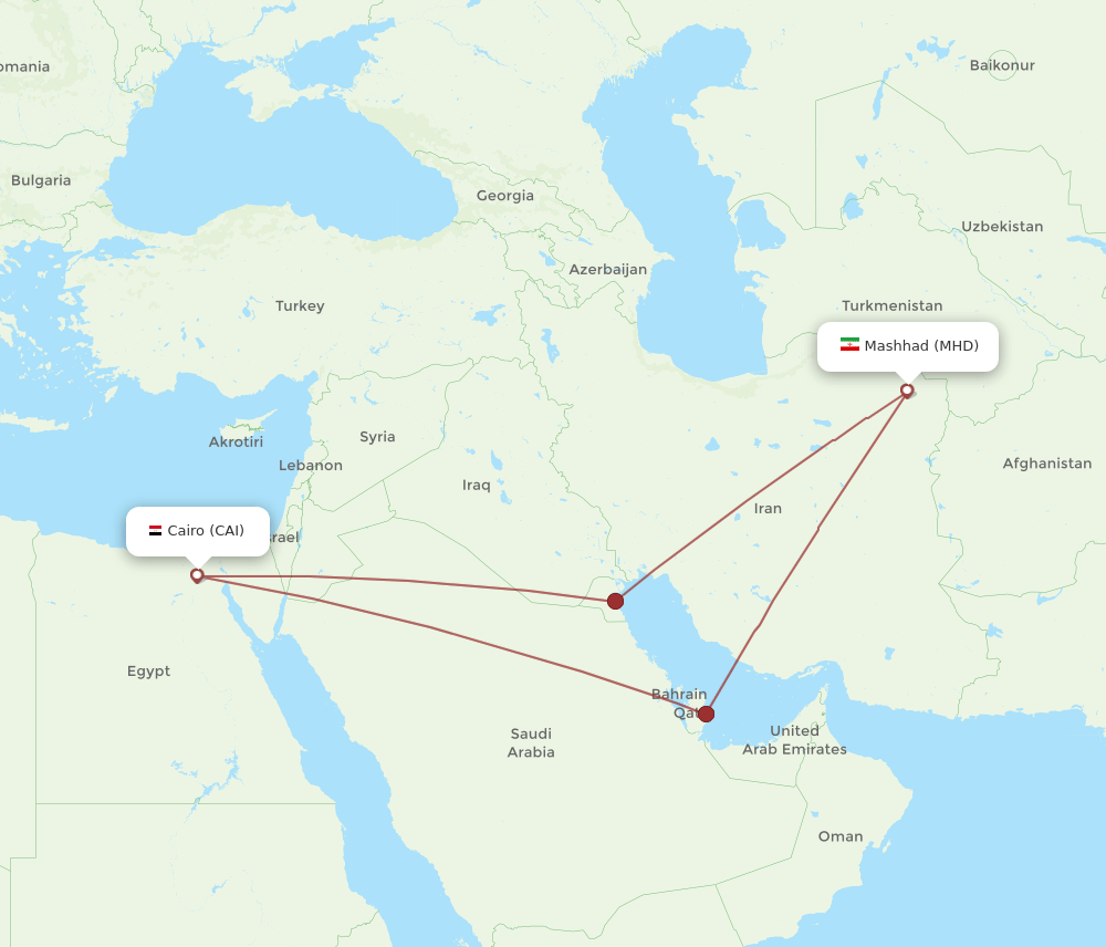 MHD-CAI flight routes