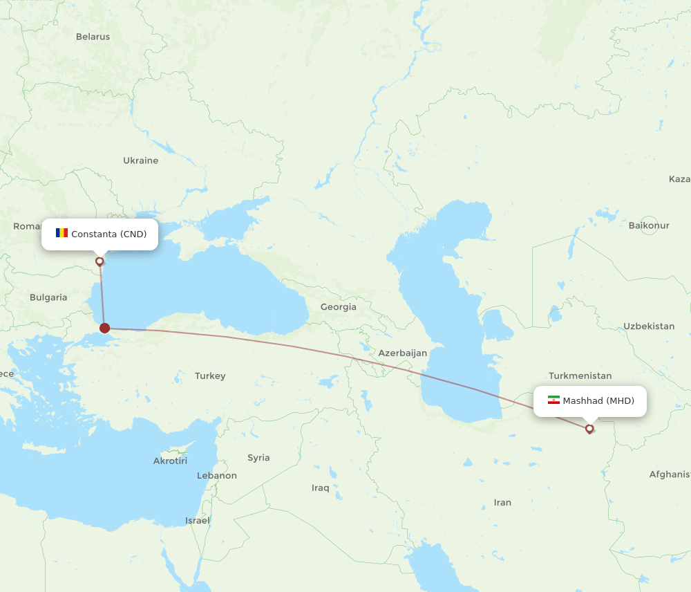 MHD-CND flight routes
