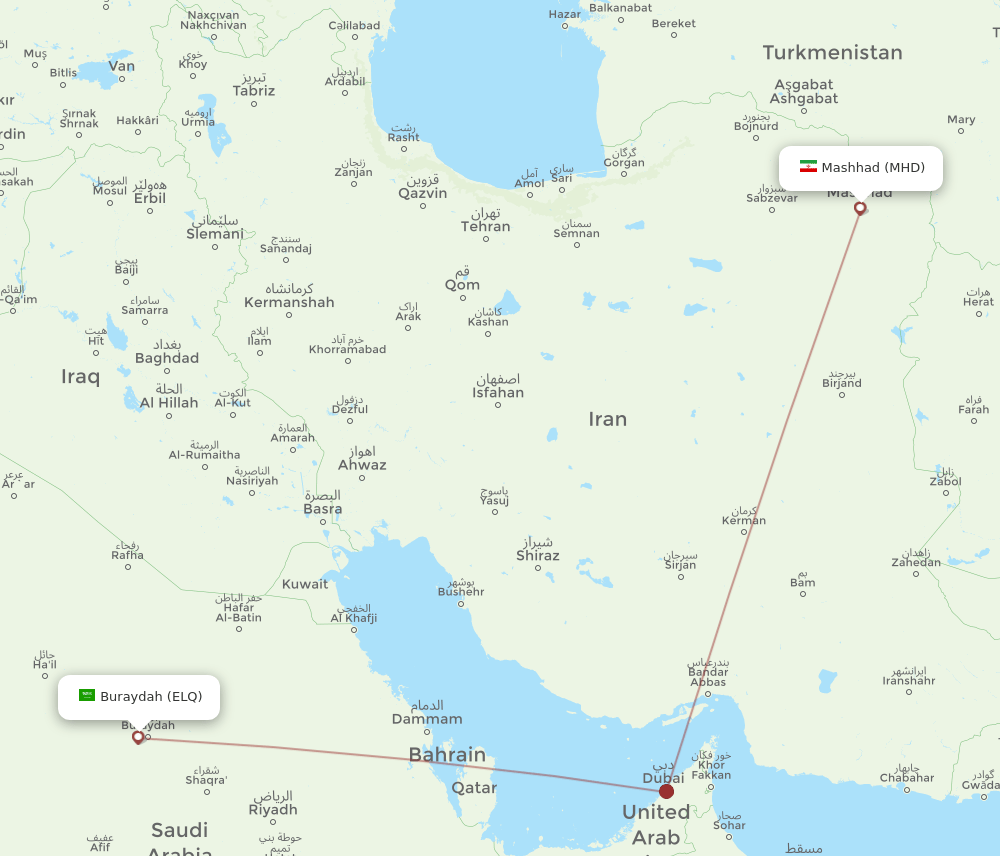 MHD-ELQ flight routes