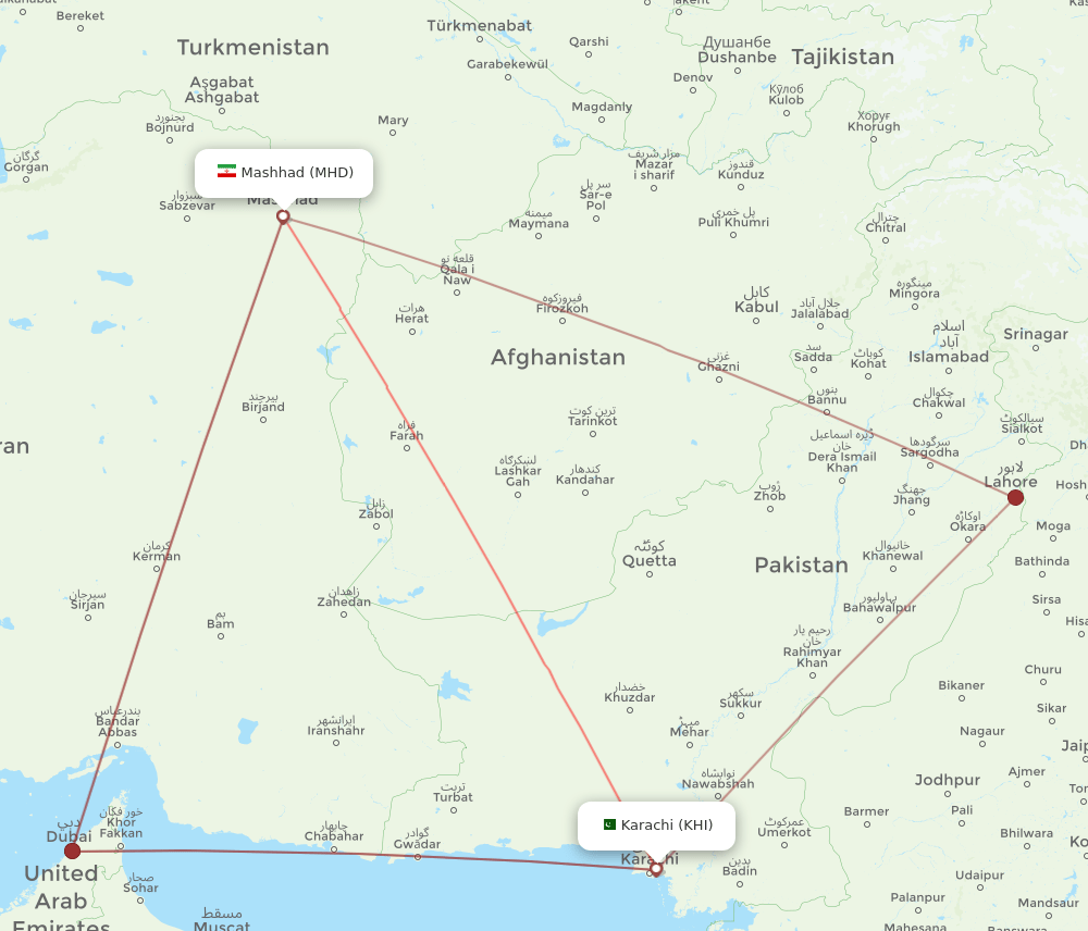 MHD-KHI flight routes