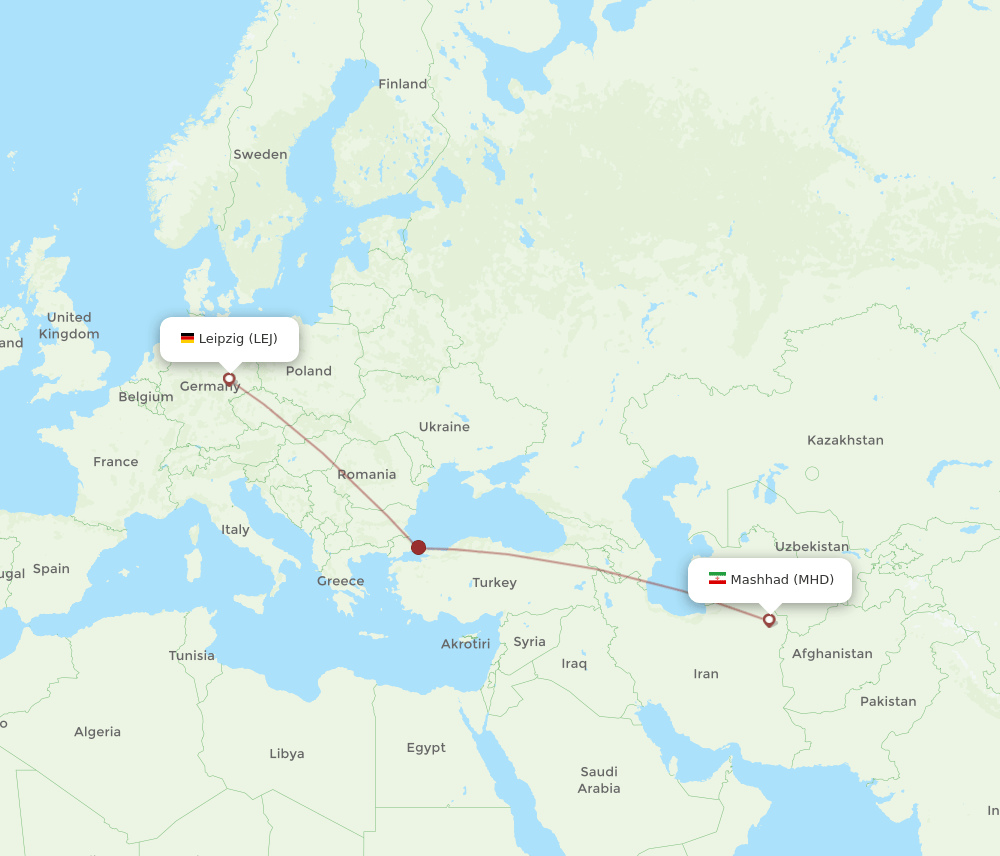 MHD-LEJ flight routes
