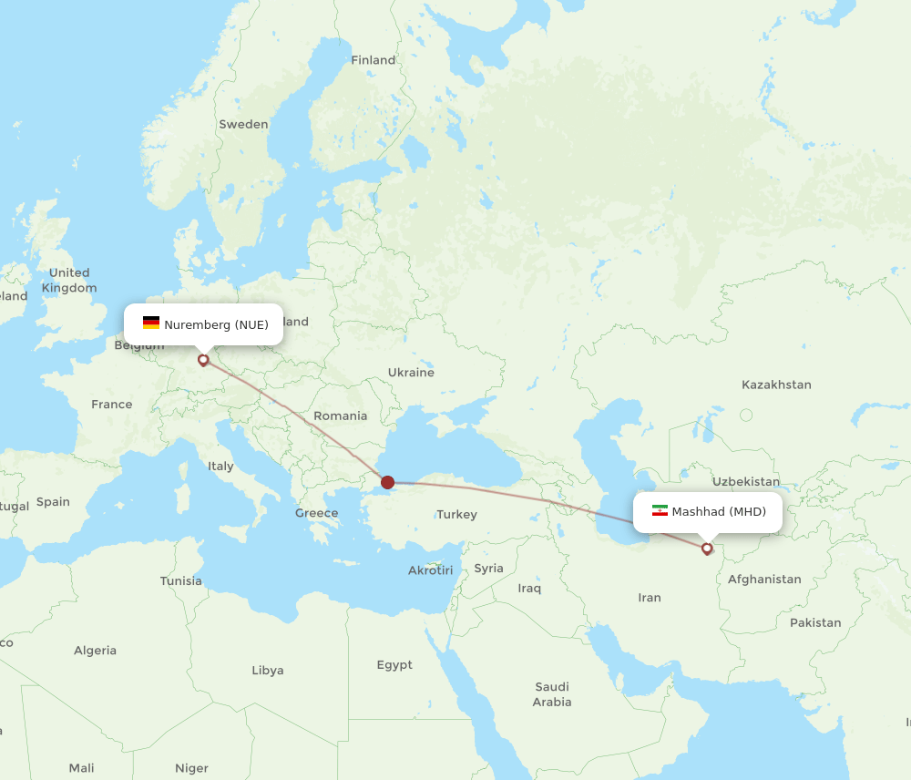 MHD-NUE flight routes