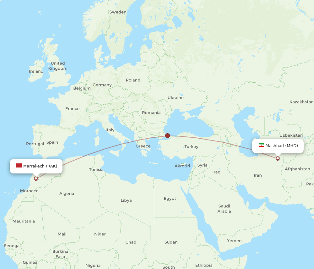 MHD-RAK flight routes