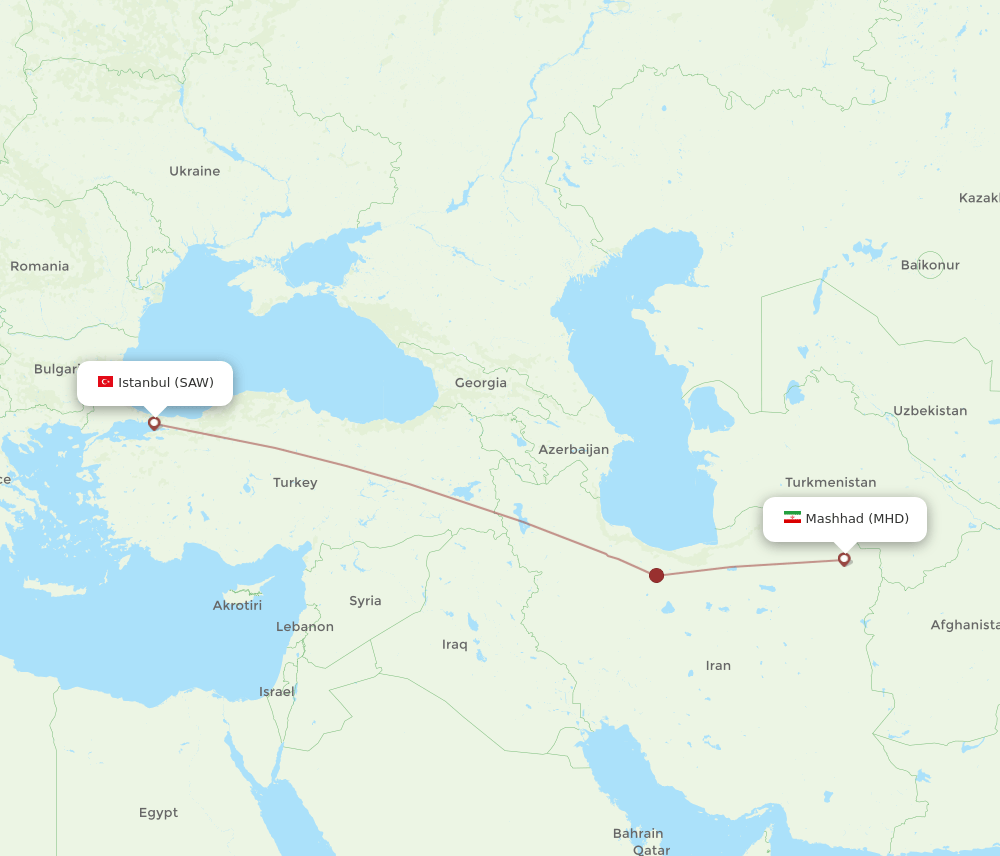 MHD to SAW flights and routes map