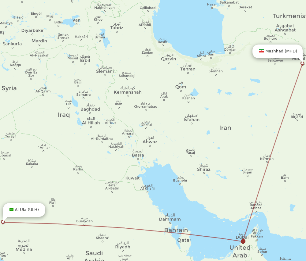 MHD-ULH flight routes