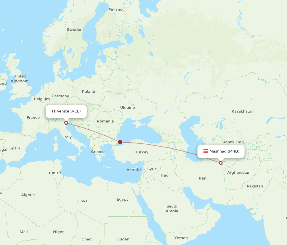 MHD-VCE flight routes