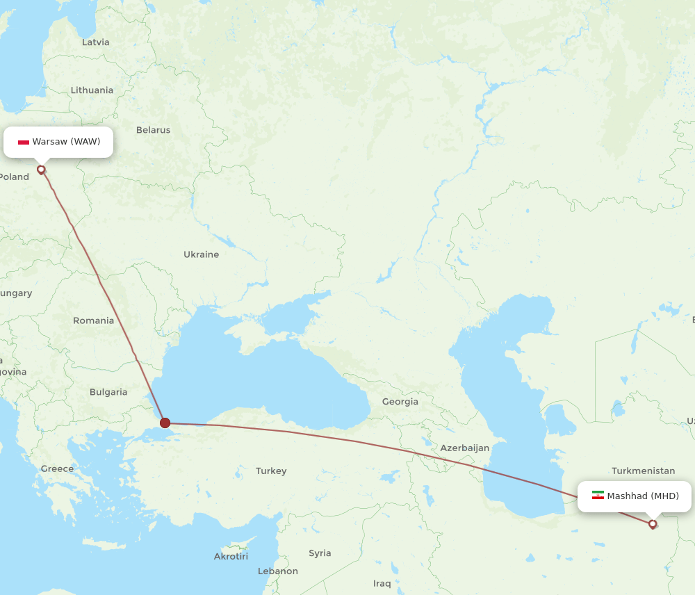 MHD-WAW flight routes