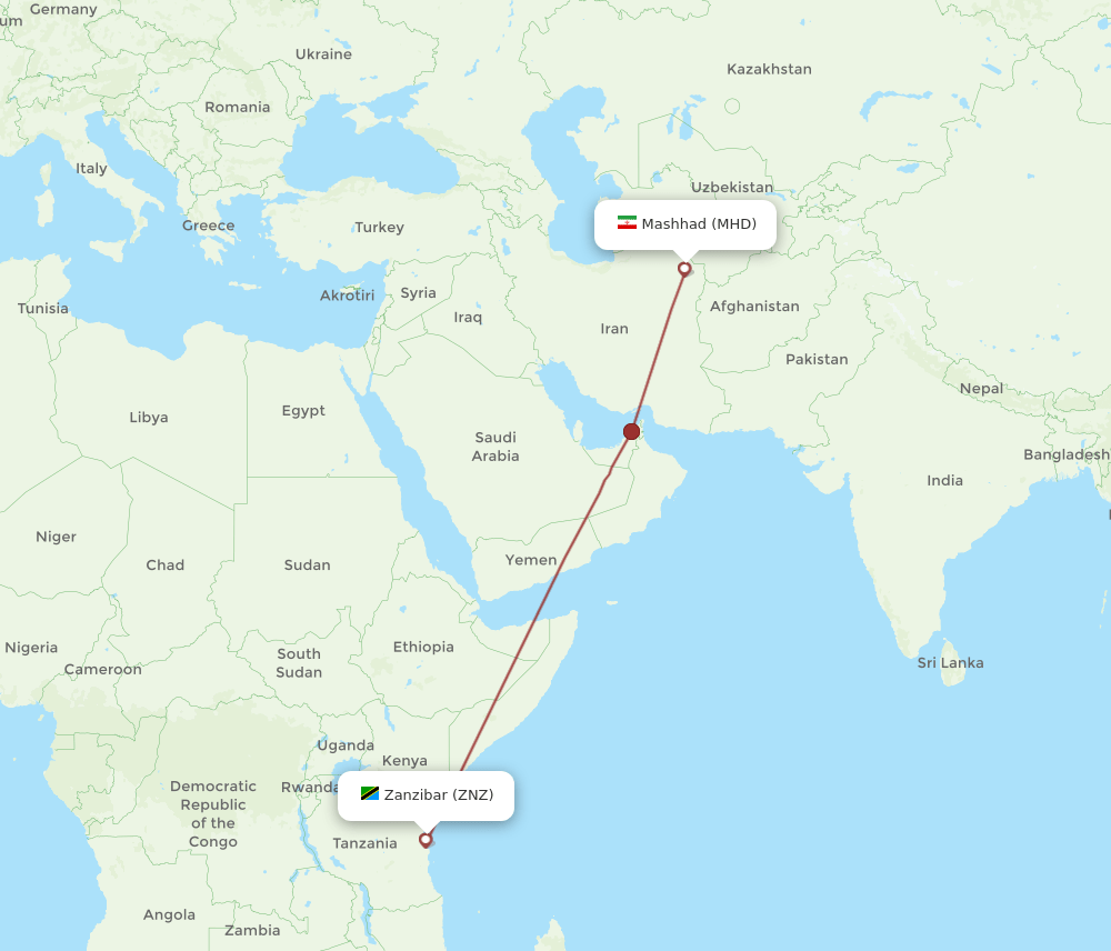 MHD-ZNZ flight routes