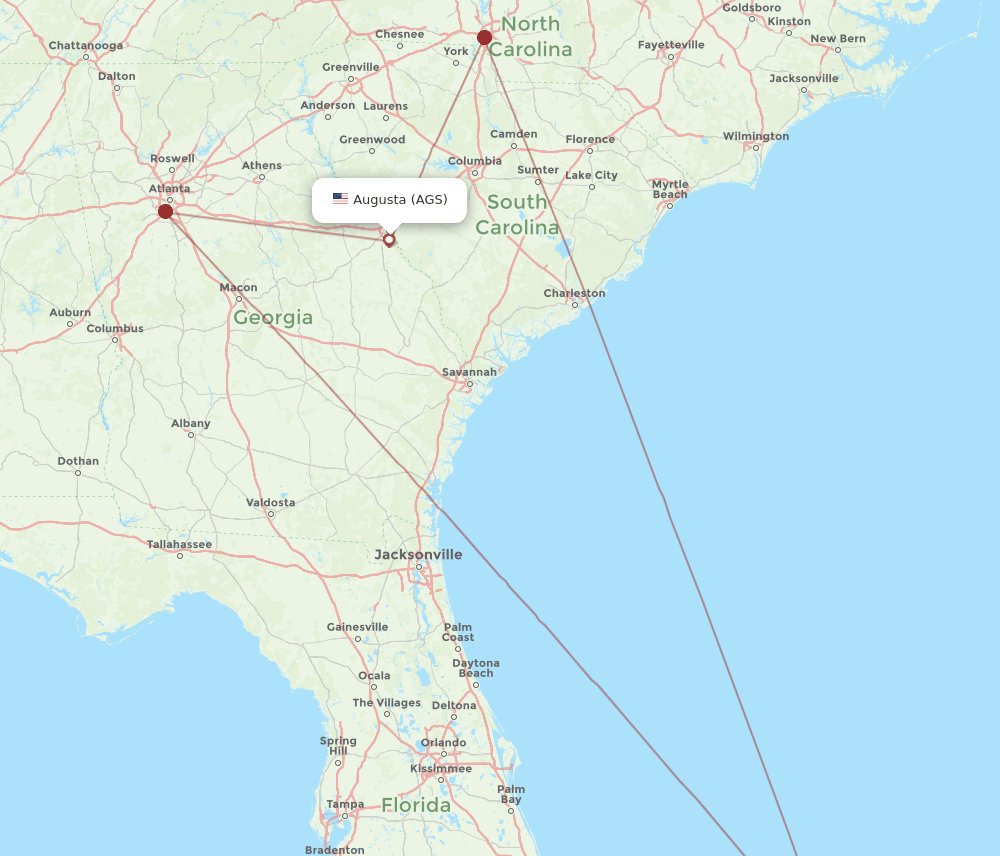 MHH-AGS flight routes