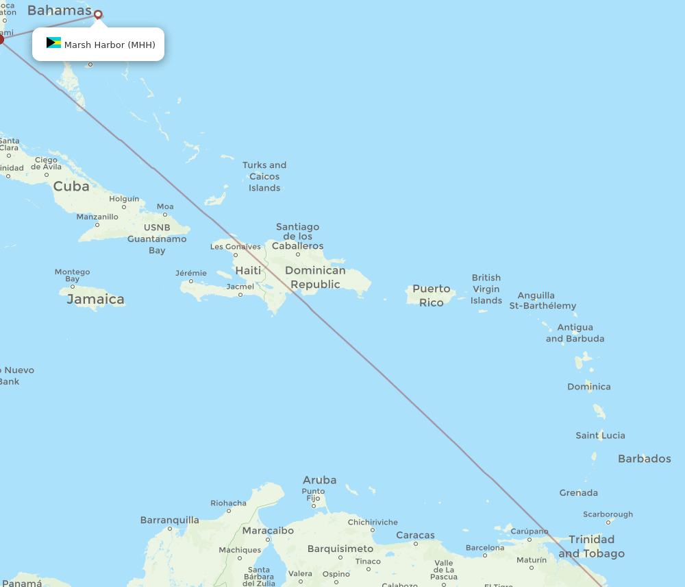 MHH-GEO flight routes