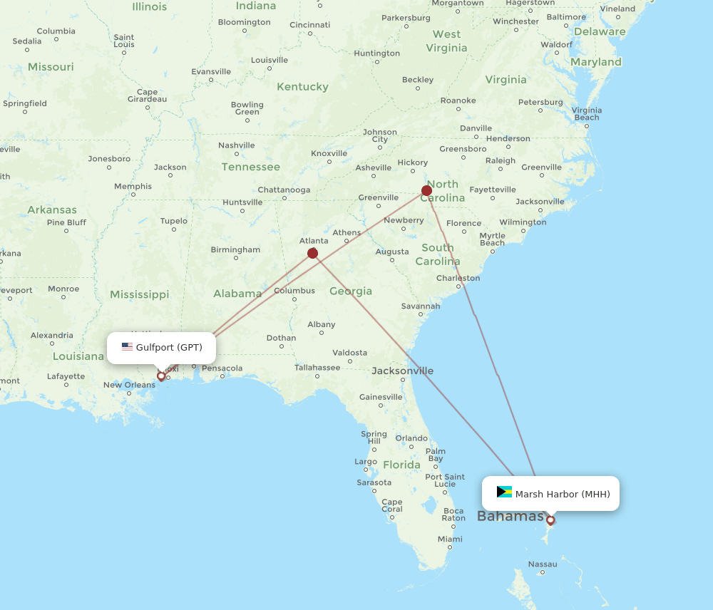 MHH-GPT flight routes